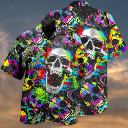Skull Scare Cool Style - Hawaiian Shirt - Owl Ohh - Owl Ohh