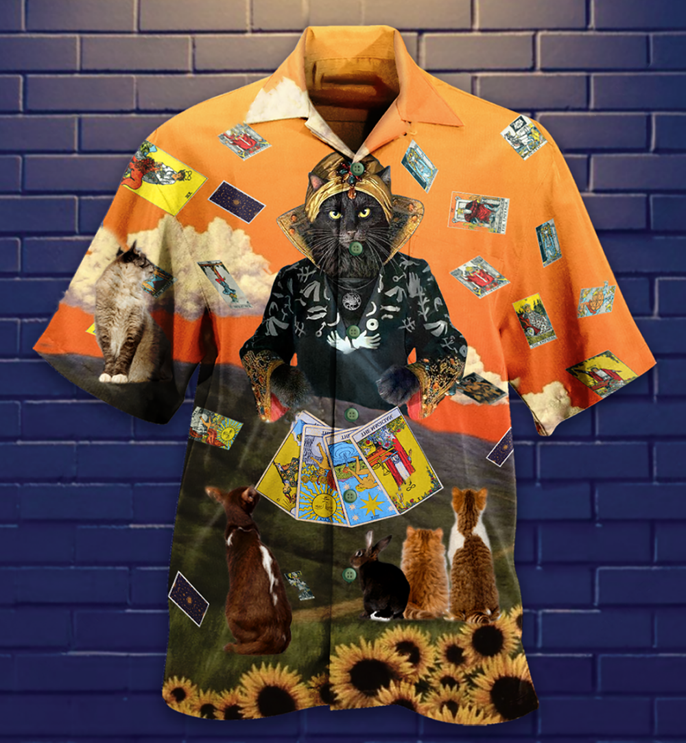 Cat Tarot Cool Style - Hawaiian Shirt - Owl Ohh - Owl Ohh