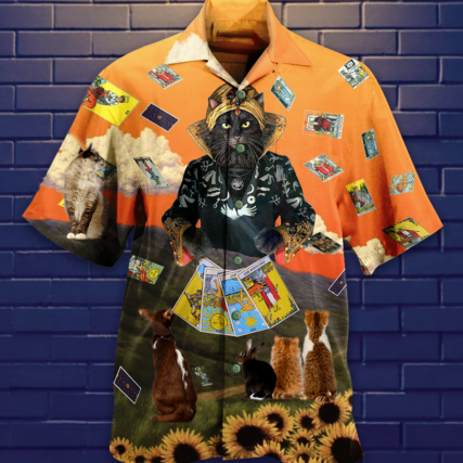Cat Tarot Cool Style - Hawaiian Shirt - Owl Ohh - Owl Ohh