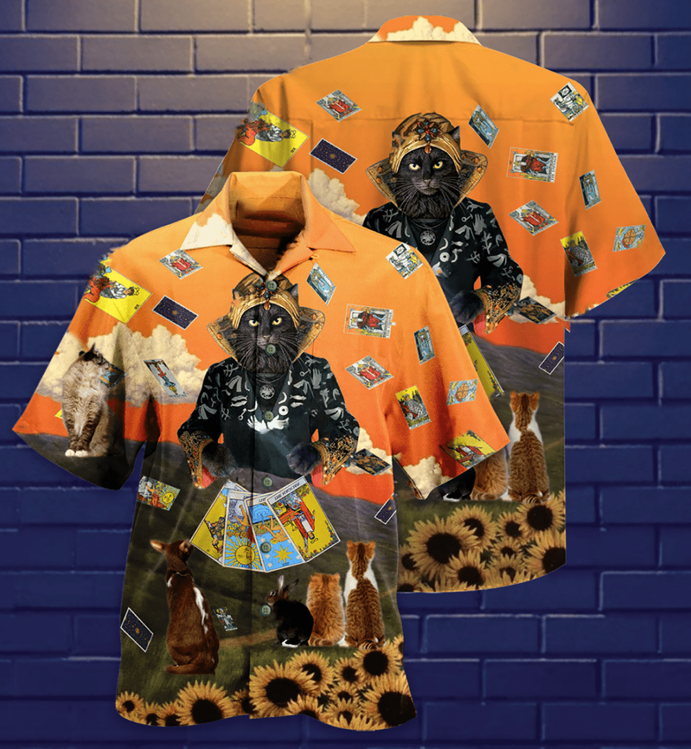 Cat Tarot Cool Style - Hawaiian Shirt - Owl Ohh - Owl Ohh