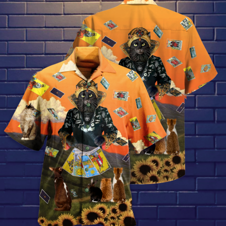 Cat Tarot Cool Style - Hawaiian Shirt - Owl Ohh - Owl Ohh