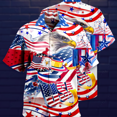 America Eagle America - Hawaiian Shirt - Owl Ohh - Owl Ohh