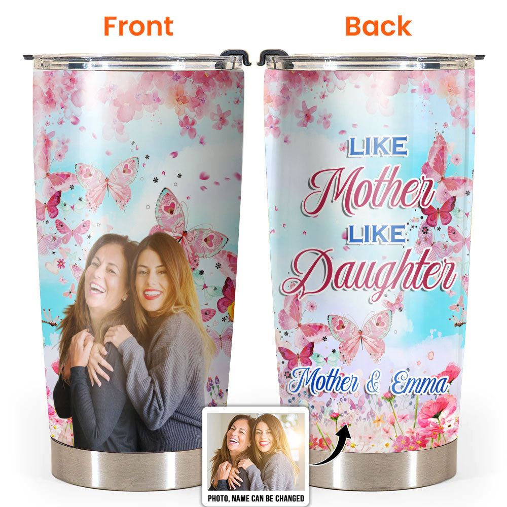 Mother's Day I Love You Flower Vintage Vibe Amazing Gift Custom Photo Personalized - Tumbler - Personalized Photo Gifts-Owl Ohh