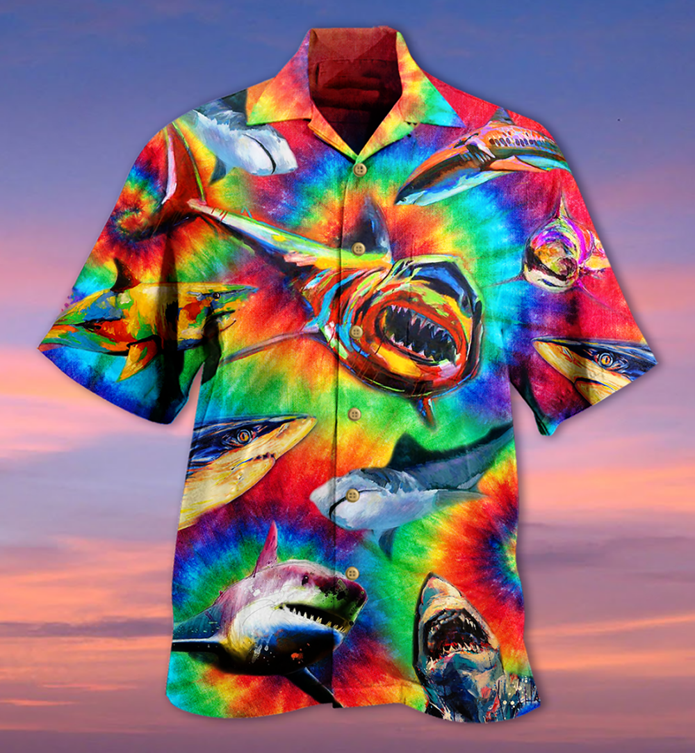 Shark Rainbow Style - Hawaiian Shirt - Owl Ohh - Owl Ohh