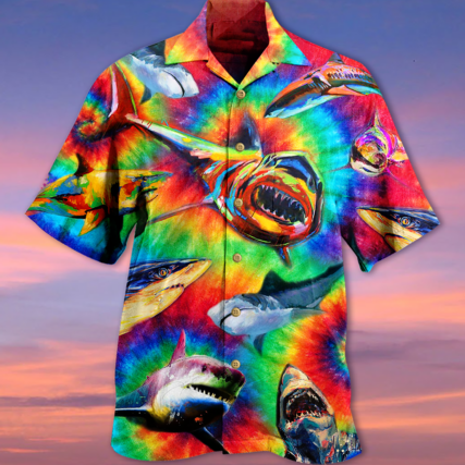 Shark Rainbow Style - Hawaiian Shirt - Owl Ohh - Owl Ohh