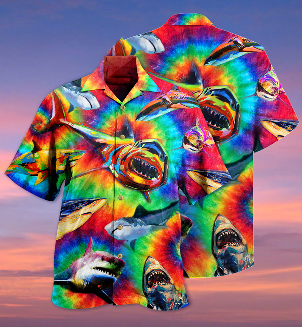 Shark Rainbow Style - Hawaiian Shirt - Owl Ohh - Owl Ohh
