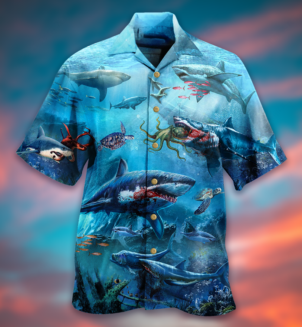 Shark Assassin Style - Hawaiian Shirt - Owl Ohh - Owl Ohh