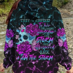 I AM THE STORM FLOWER SKULL ALL OVER PRINT - TLNO1503231
