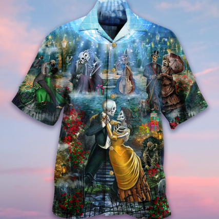 Skull Couple Dancing - Hawaiian Shirt - Owl Ohh - Owl Ohh