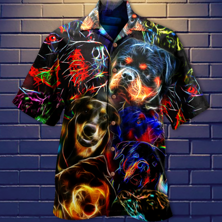 Rottweiler Dogs Bubby Style - Hawaiian Shirt - Owl Ohh - Owl Ohh