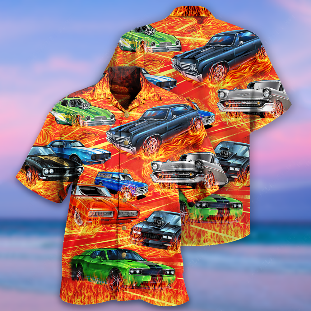 Car On Fire Cool - Hawaiian Shirt - Owl Ohh - Owl Ohh