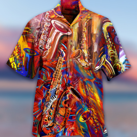 Saxophone Music To The Soul - Hawaiian Shirt - Owl Ohh - Owl Ohh