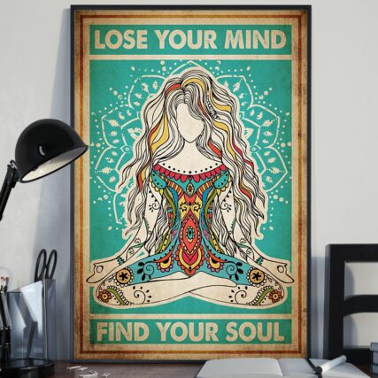 Yoga Life Peace Lose Your Mind Find Your Soul - Vertical Poster - Owl Ohh - Owl Ohh