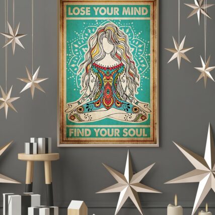 Yoga Life Peace Lose Your Mind Find Your Soul - Vertical Poster - Owl Ohh - Owl Ohh