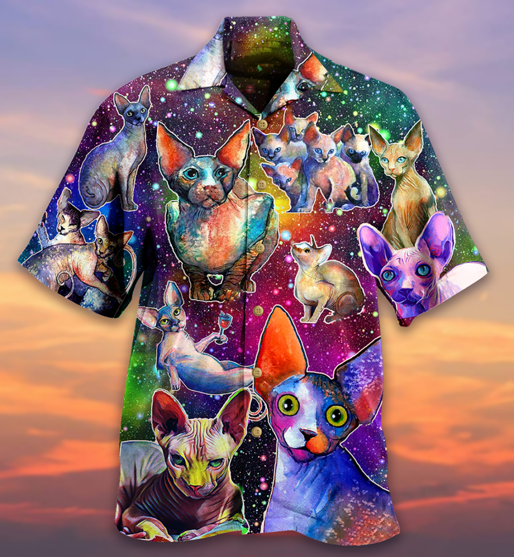 Cat To The Galaxy And Back - Hawaiian Shirt - Owl Ohh - Owl Ohh