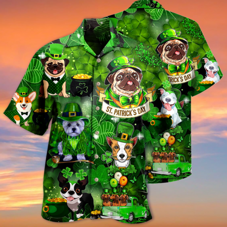 Irish Dogs Love Irish - Hawaiian Shirt - Owl Ohh - Owl Ohh