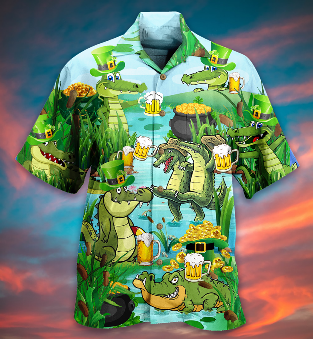 Beer Crocodile Loves Beer Everyday - Hawaiian Shirt - Owl Ohh - Owl Ohh