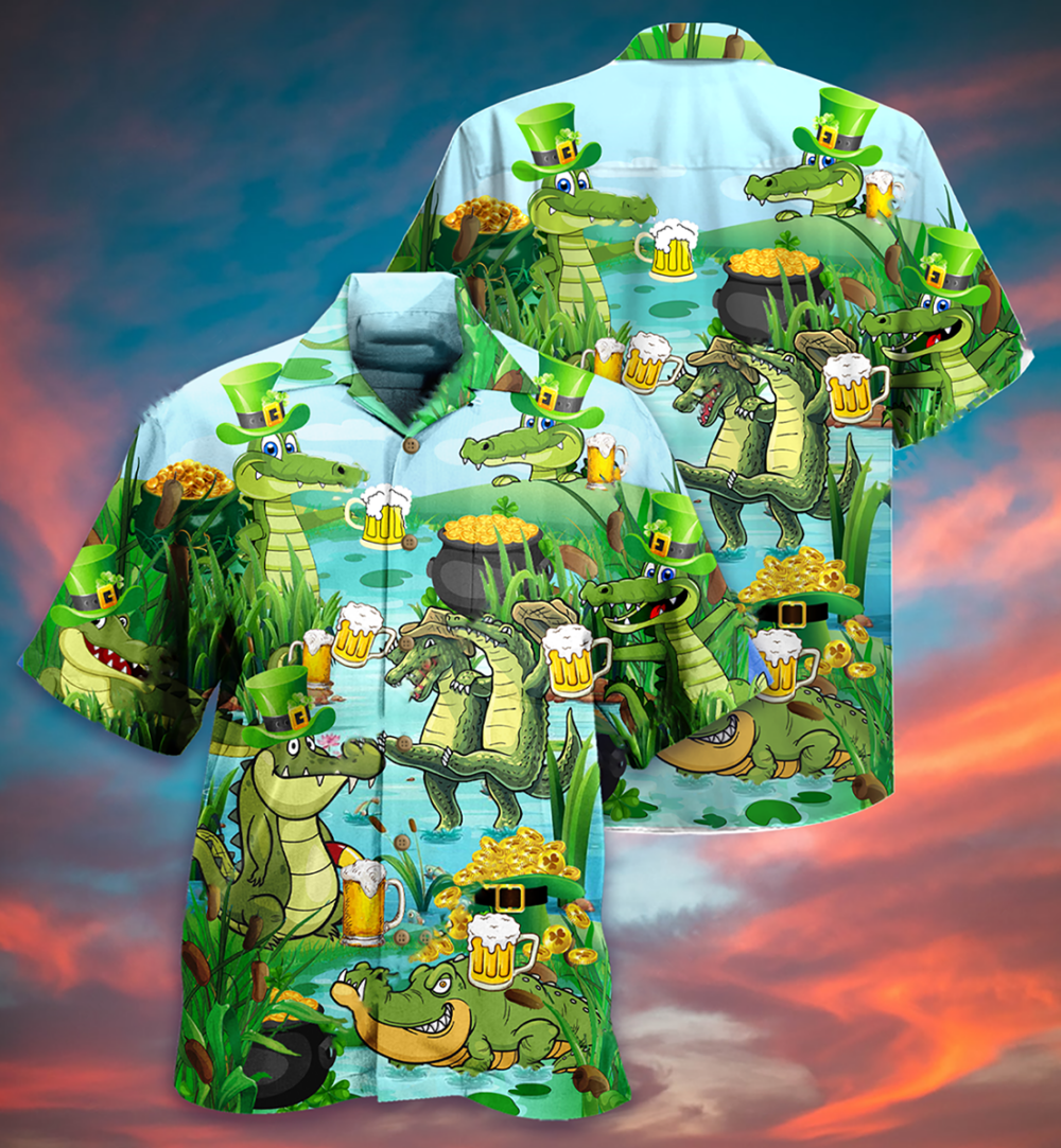 Beer Crocodile Loves Beer Everyday - Hawaiian Shirt - Owl Ohh - Owl Ohh