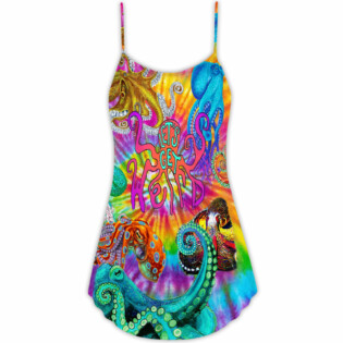 Hippie Let's Get Octopus - V-neck Sleeveless Cami Dress - Owl Ohh - Owl Ohh