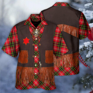 Christmas Santa Cowboy Vintage Style - Hawaiian Shirt - Owl Ohh - Owl Ohh