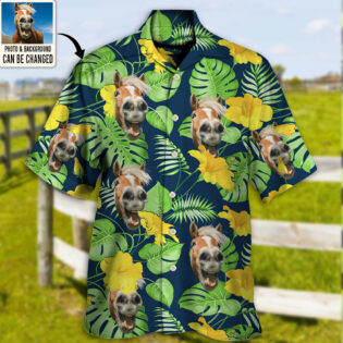 Horse You Want Tropical Custom Photo - Hawaiian Shirt - Owl Ohh for men and women, kids - Owl Ohh