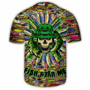 Fishing Skull Just A Man Loves Fishing Skull - Baseball Jersey - Owl Ohh - Owl Ohh