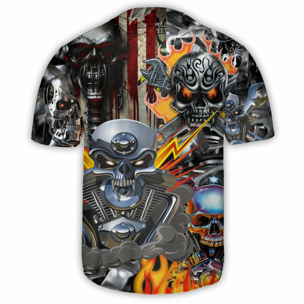 Skull Don't Fix Me Skull - Baseball Jersey - Owl Ohh - Owl Ohh