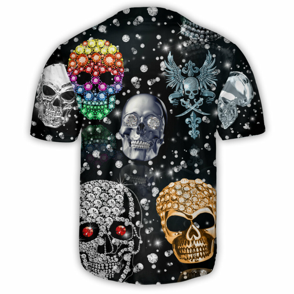 Skull Shiny Diamond - Baseball Jersey - Owl Ohh - Owl Ohh