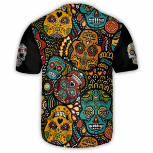 Sugar Skull Amazing Floral - Baseball Jersey - Owl Ohh - Owl Ohh