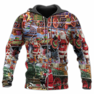 Santa Christmas Snow Village Christmas Spirit Of Giving - Hoodie - Owl Ohh - Owl Ohh