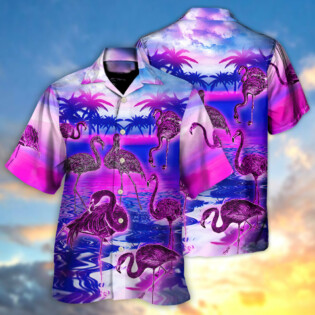 Flamingo - Be A Flamingo In A Flock Of Pigeons - Hawaiian Shirt - Owl Ohh for men and women, kids - Owl Ohh