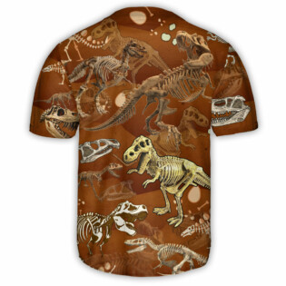 Dinosaur Skull Dinosaurs T-Rex Skull - Baseball Jersey - Owl Ohh - Owl Ohh