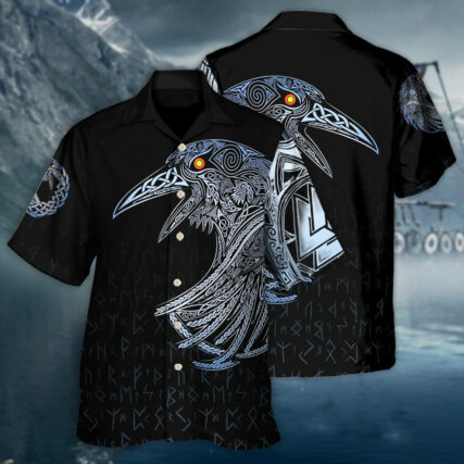 Viking Huginn And Muninn Birds Norse - Hawaiian Shirt - Owl Ohh - Owl Ohh