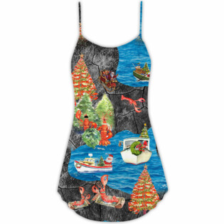 Christmas You Are My Lobster - V-neck Sleeveless Cami Dress - Owl Ohh - Owl Ohh