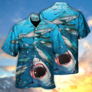 Shark That Hunt in Packs - Hawaiian Shirt - Owl Ohh for men and women, kids - Owl Ohh