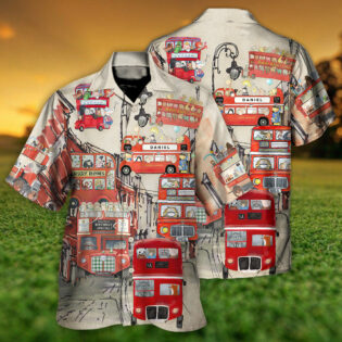 Bus Driver Big Red Party Bus - Hawaiian Shirt - Owl Ohh - Owl Ohh