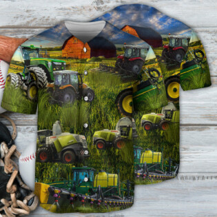Tractor Just One More Tractor I Promise - Baseball Jersey - Owl Ohh - Owl Ohh