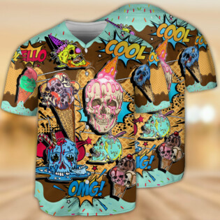 Skull Ice Cream - Baseball Jersey - Owl Ohh - Owl Ohh