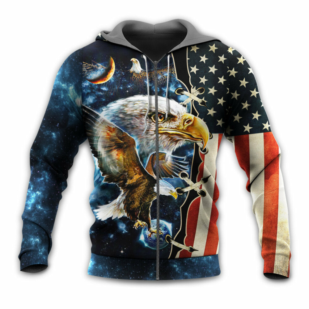 America Eagle Amazing Galaxy - Hoodie - Owl Ohh - Owl Ohh