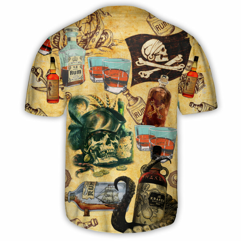 Skull Wine And Skull My Life - Baseball Jersey - Owl Ohh - Owl Ohh