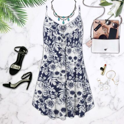 Skull Flowers Loves Summer - Summer Dress - Owl Ohh - Owl Ohh