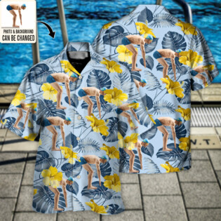 Swimming You Want Tropical Style Custom Photo - Hawaiian Shirt - Personalized Photo Gifts for men and women, kids - Owl Ohh