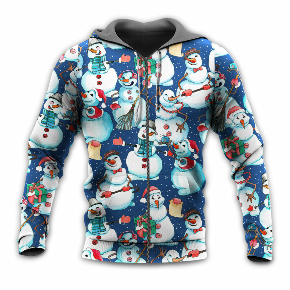 Christmas Happy Snowman Xmas - Hoodie - Owl Ohh - Owl Ohh