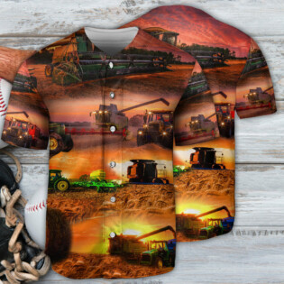 Tractor Farm The Harvest Is Great And Plentiful - Baseball Jersey - Owl Ohh - Owl Ohh