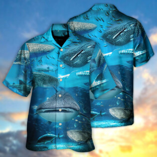 Shark - Swim With Whale Sharks - Hawaiian Shirt - Owl Ohh for men and women, kids - Owl Ohh