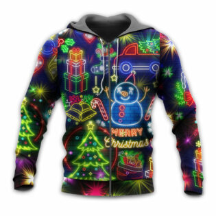 Christmas Bright Neon Lighting - Hoodie - Owl Ohh - Owl Ohh