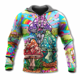 Hippie Mushroom Colorful Hippie Happy Life - Hoodie - Owl Ohh - Owl Ohh
