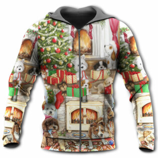 Christmas Dog Lover Merry Lovely Xmas - Hoodie - Owl Ohh - Owl Ohh