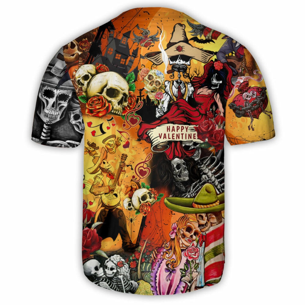 Skull Happy Women's Day, Valentine Gift's Day - Baseball Jersey - Owl Ohh - Owl Ohh