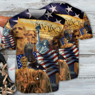 America Land Of America - Baseball Jersey - Owl Ohh - Owl Ohh